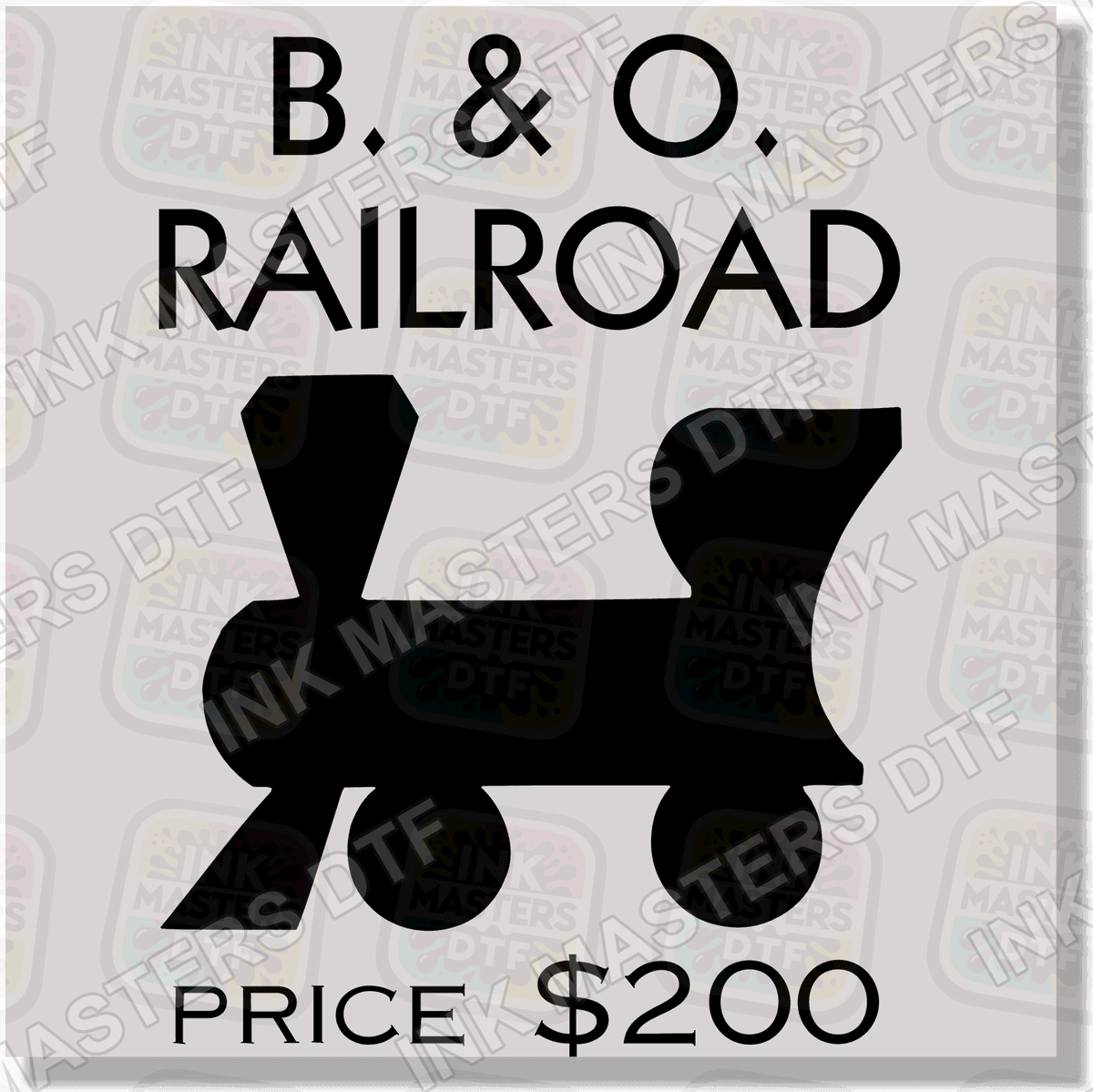 B & O Railroad DTF Transfer - Ink Masters DTF