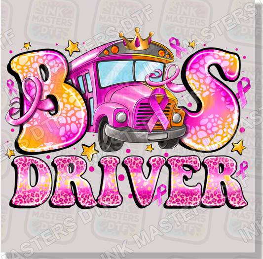 School Bus Driver Cancer Awareness DTF Transfer - Ink Masters DTF