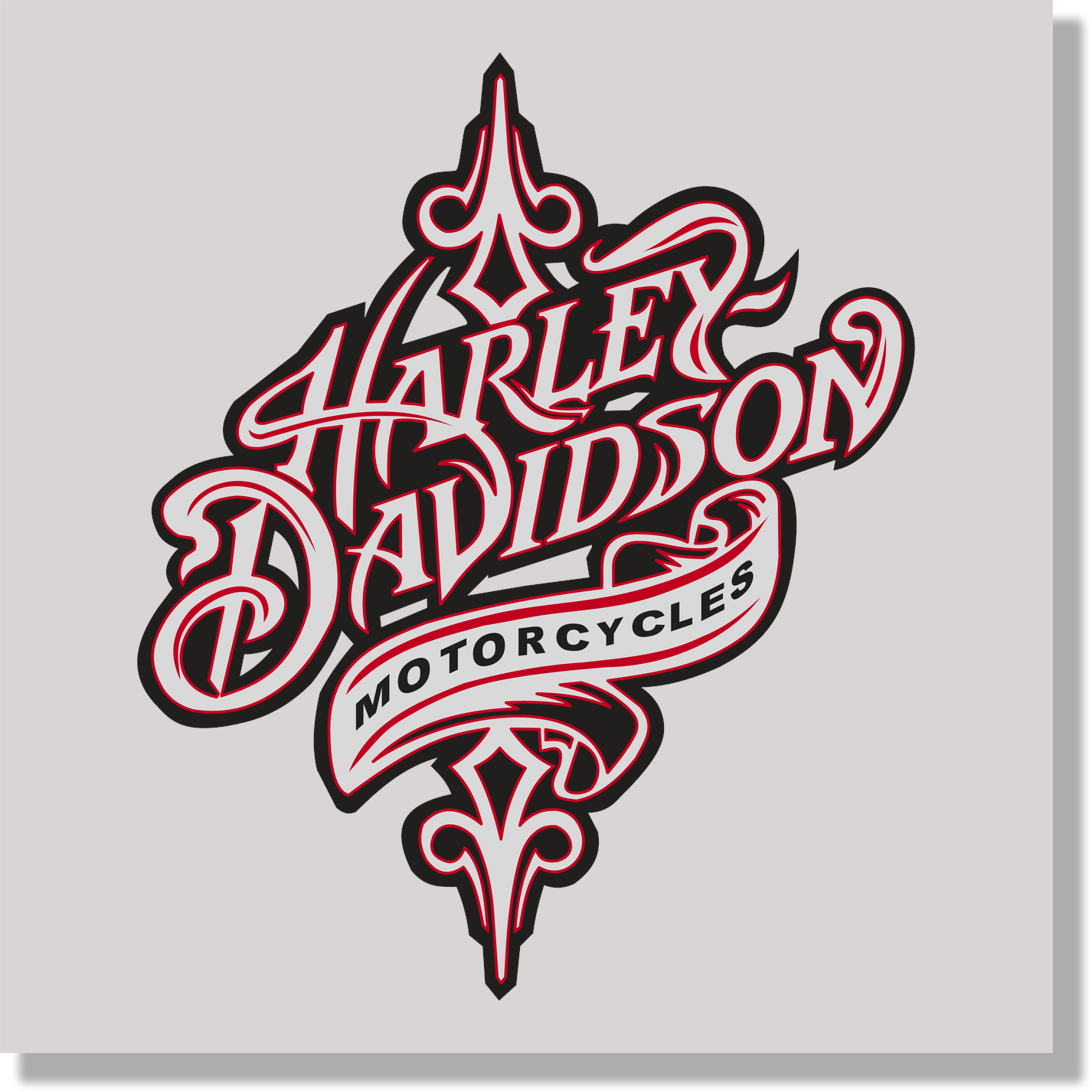 cars harley davidson motorcycles vintage logo DTF Transfer