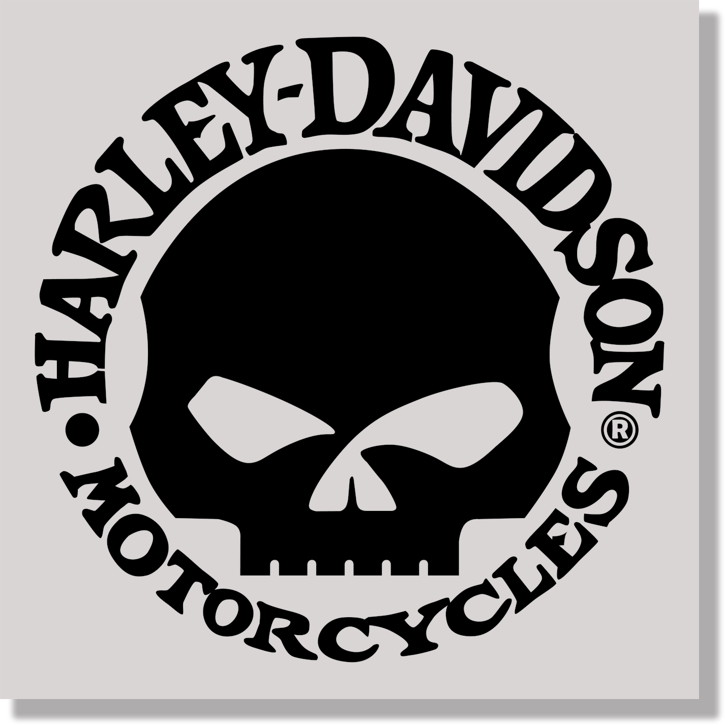 cars harley davidson skull motorcycles logo DTF Transfer