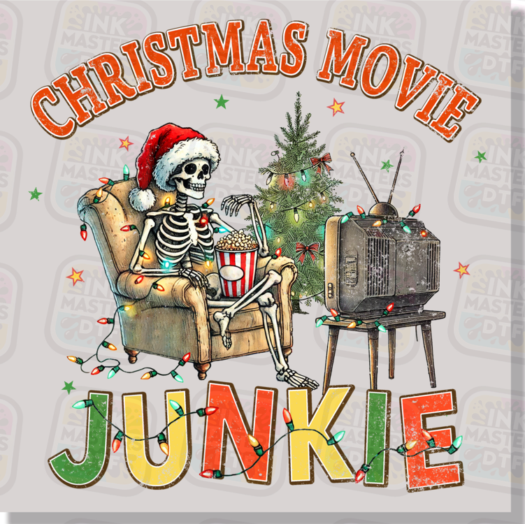 Christmas Movie Junkie DTF Transfer