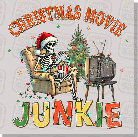 Christmas Movie Junkie DTF Transfer