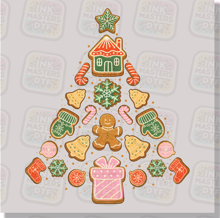 Christmas Tree Cookie DTF Transfer