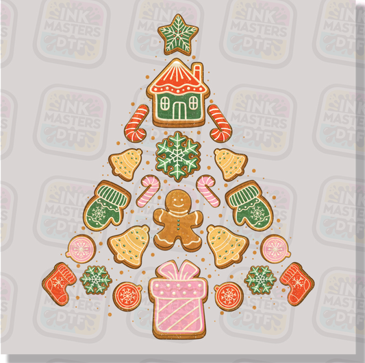 Christmas Tree Cookie DTF Transfer