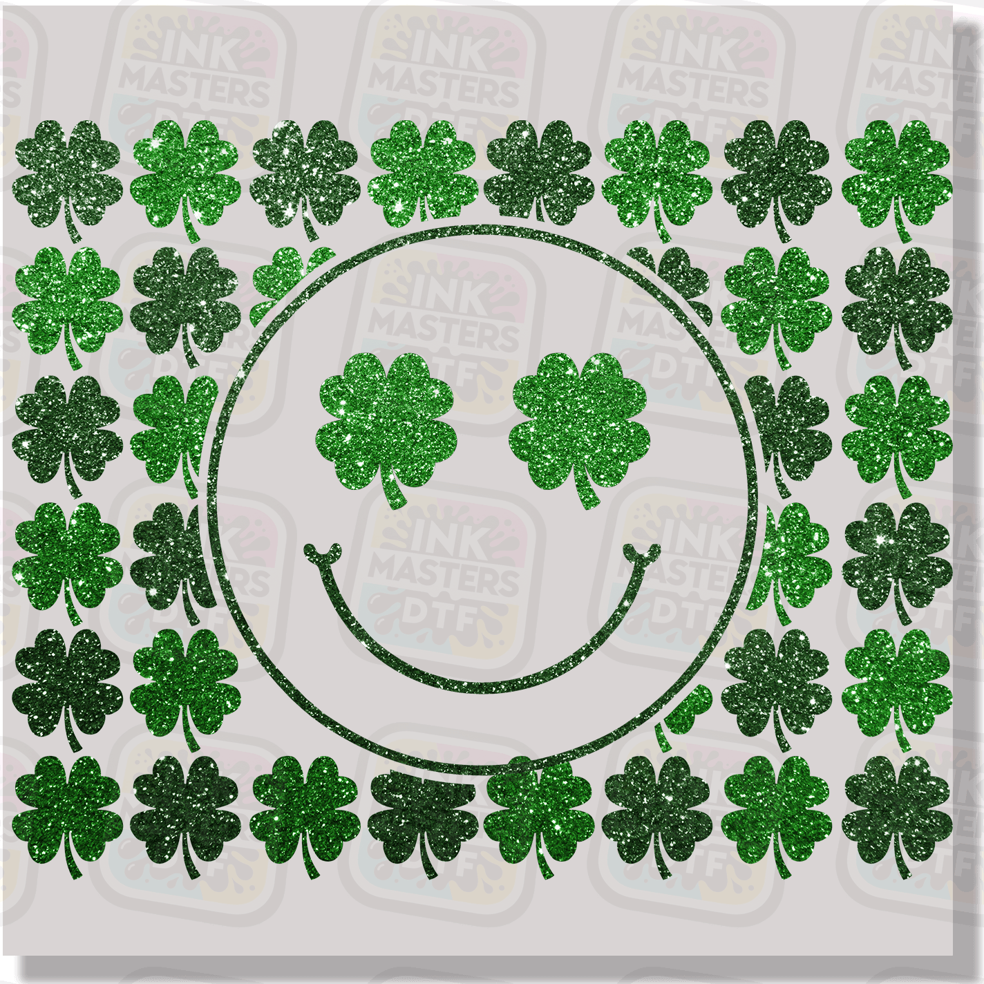St. Patricks Clover Smile DTF Transfer - Ink Masters DTF