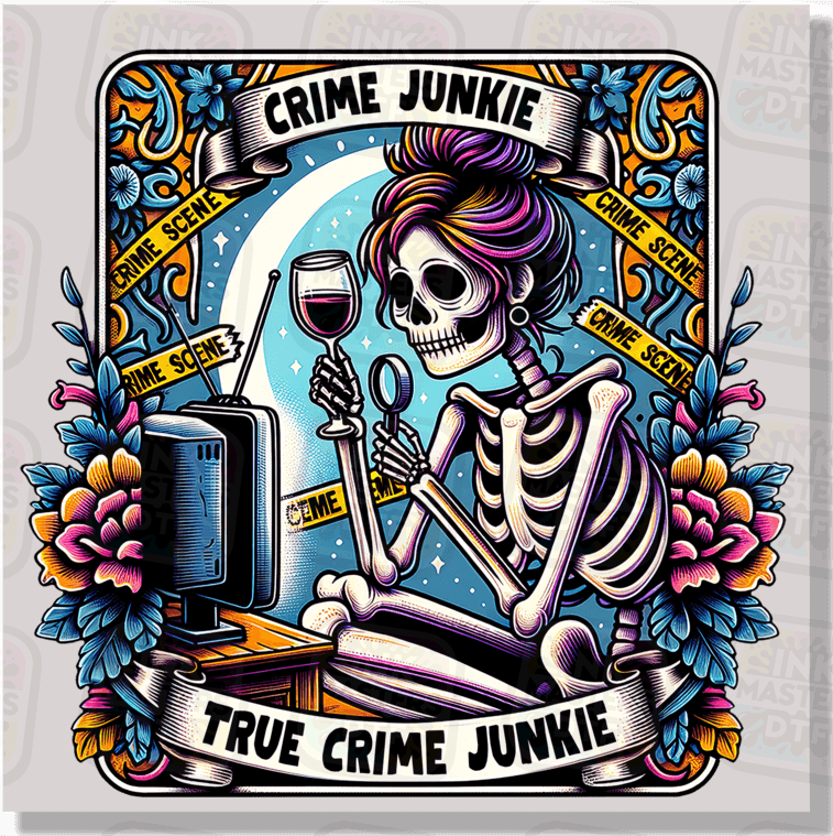 The True Crime Junkie Tarot Card DTF Transfer - Ink Masters DTF