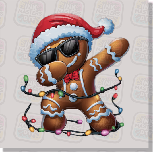 Dabbing Gingerbread Cookie DTF Transfer