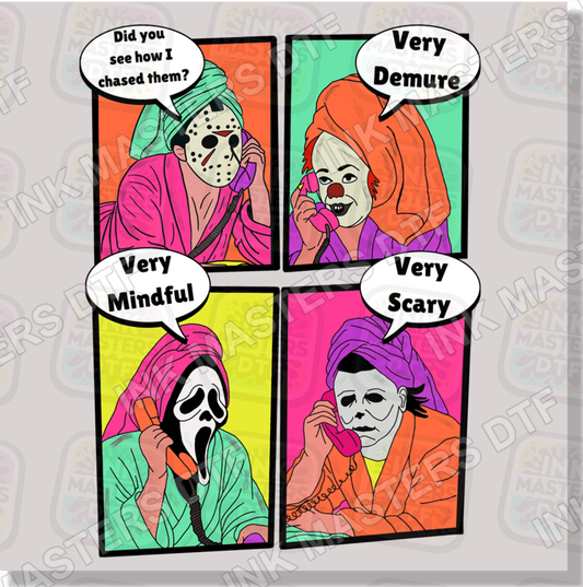 Very Mindful Horror Friends DTF Transfer - Ink Masters DTF