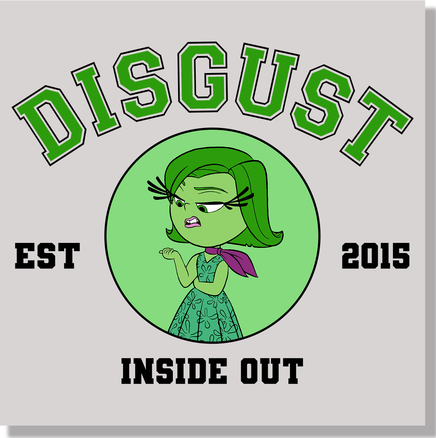 Inside Out Disgust DTF Transfer