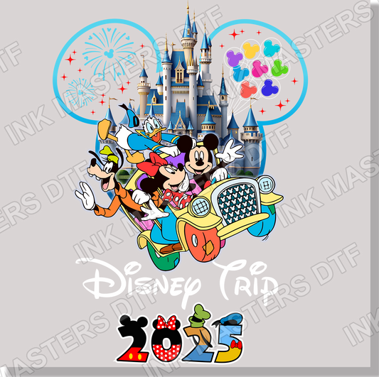 Disney Trip Mickey And Friends Car 2025 DTF Transfer - Ink Masters DTF