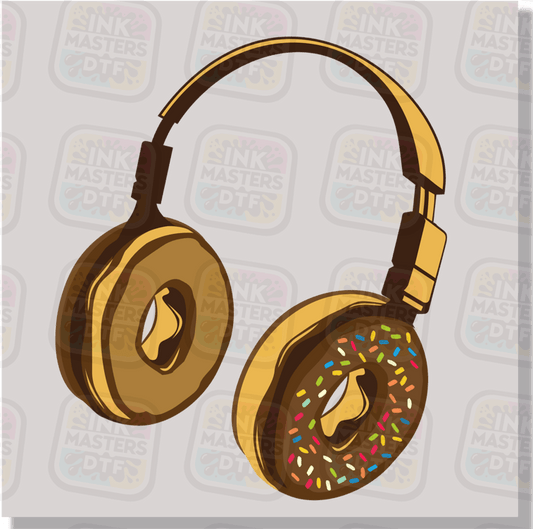 Donut Headphones DTF Transfer - Ink Masters DTF