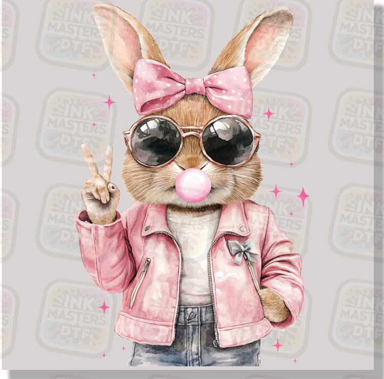 Easter Bunny Pink Jacket DTF Transfer