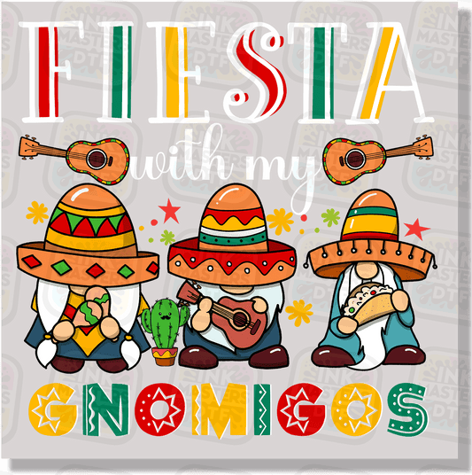 Fiesta With My Gnomigos DTF Transfer - Ink Masters DTF