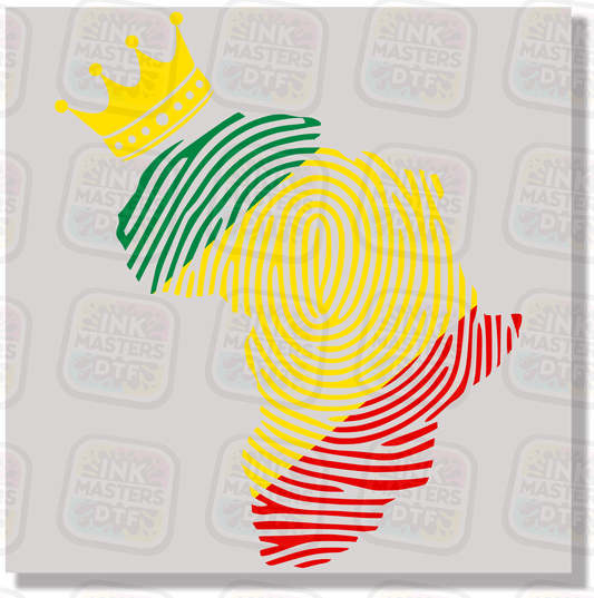 Africa Fingerprint Map DTF Transfer - Ink Masters DTF