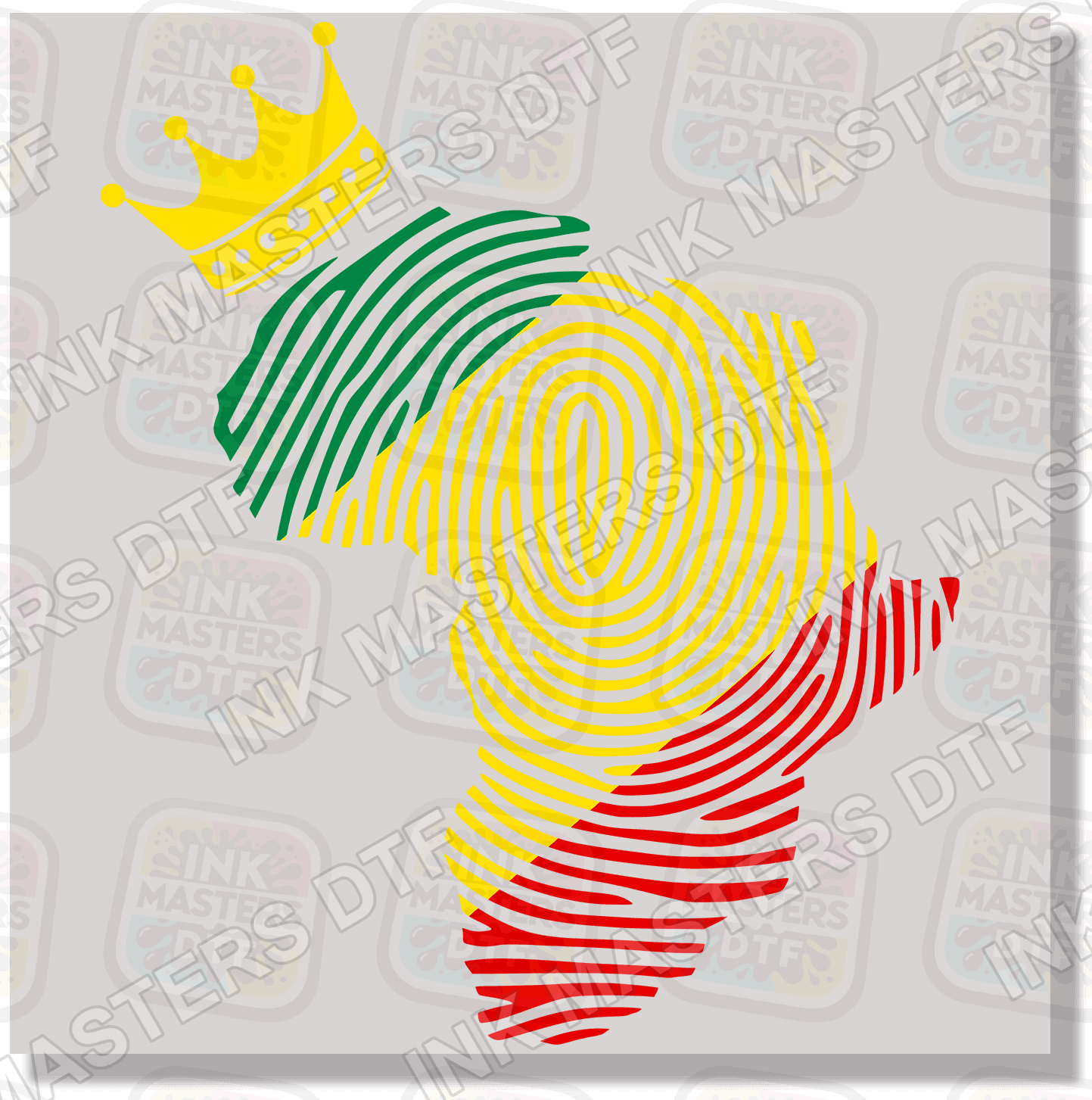 Africa Fingerprint Map DTF Transfer - Ink Masters DTF