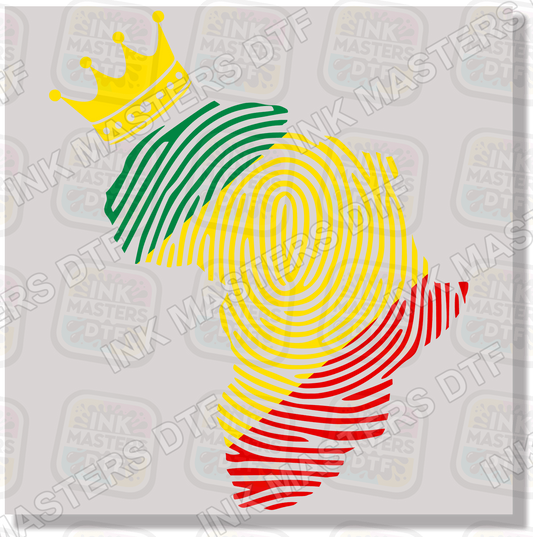 Africa Fingerprint Map DTF Transfer - Ink Masters DTF