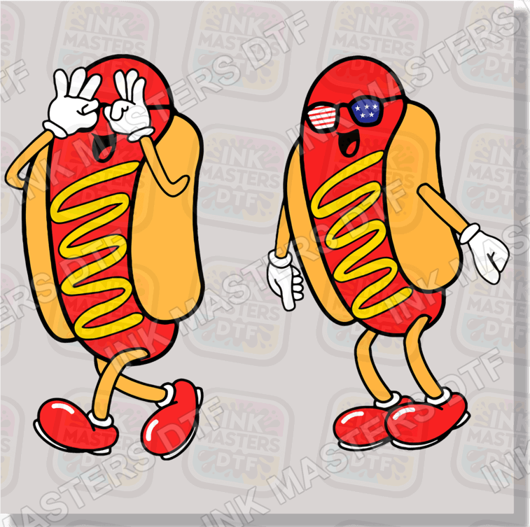 Fourth Of July Bbq Fun Hot Dogs DTF Transfer - Ink Masters DTF