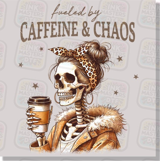 Fueled By Caffeine And Chaos DTF Transfer - Ink Masters DTF