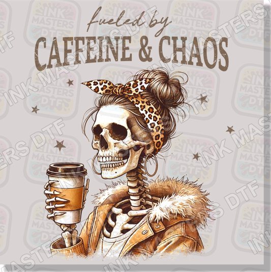 Fueled By Caffeine And Chaos DTF Transfer - Ink Masters DTF
