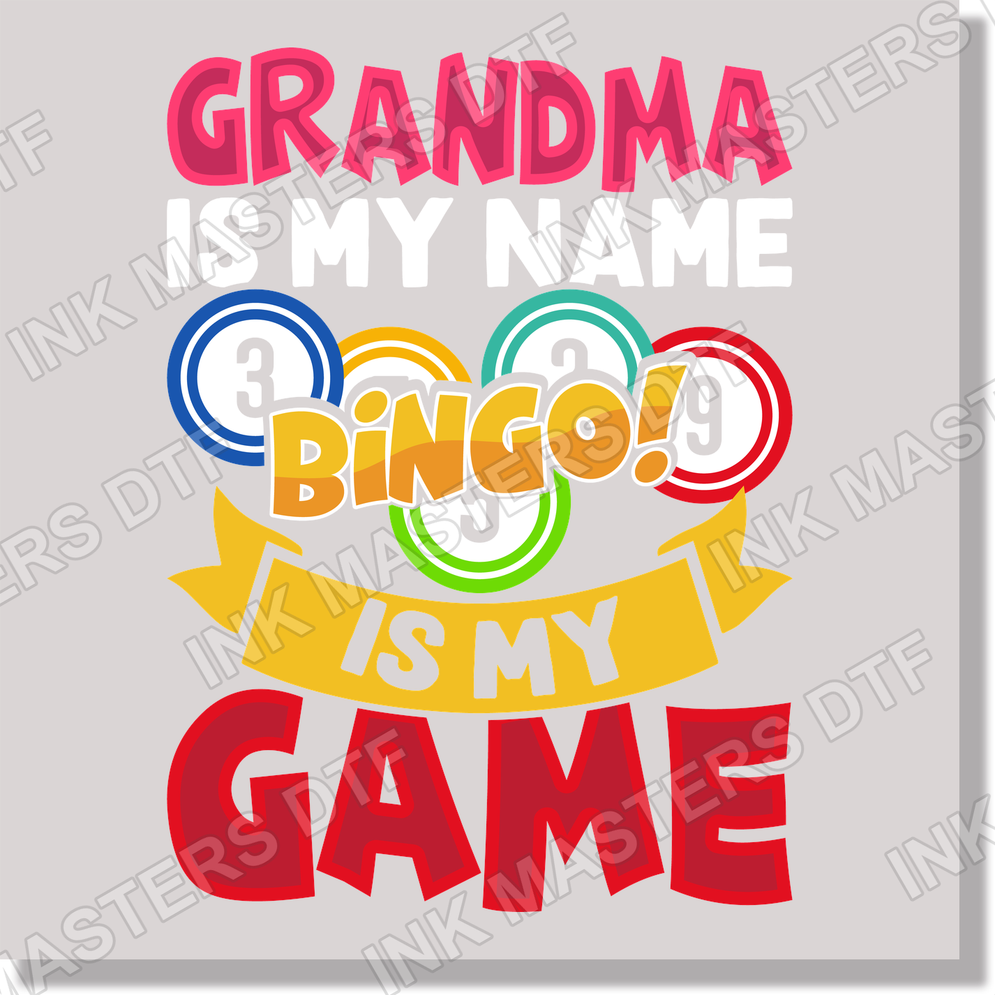 Grandma Bingo Is My Game DTF Transfer