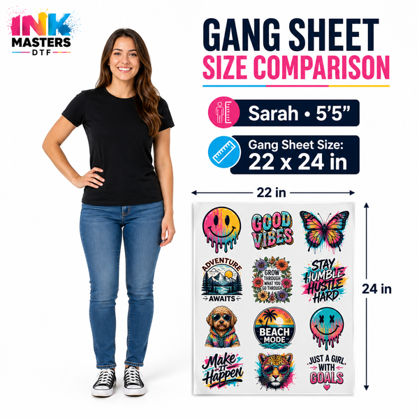 Custom DTF Gang Sheet Upload Your Pre-made DTF Gang Sheet