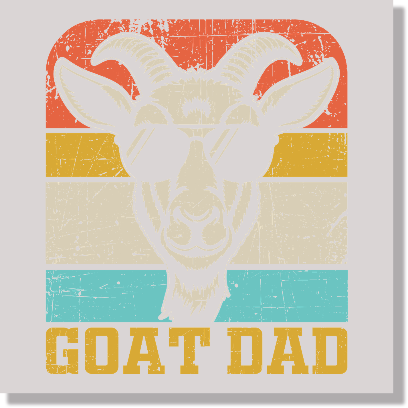 goat dad fathers day  DTF Transfer