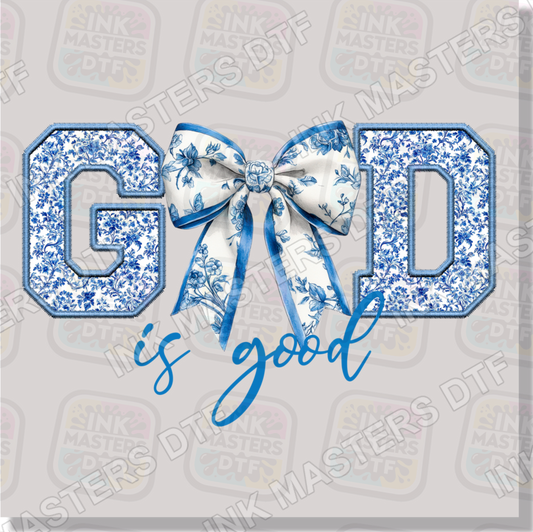 God Is Good Fuax Embroidery Coquette DTF Transfer - Ink Masters DTF