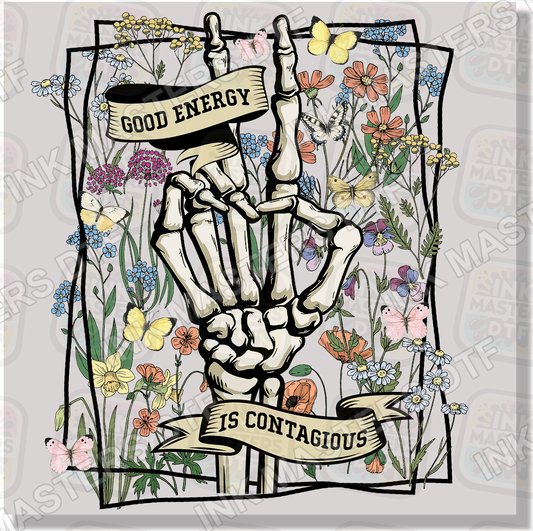 Good Energy Is Contagious DTF Transfer - Ink Masters DTF