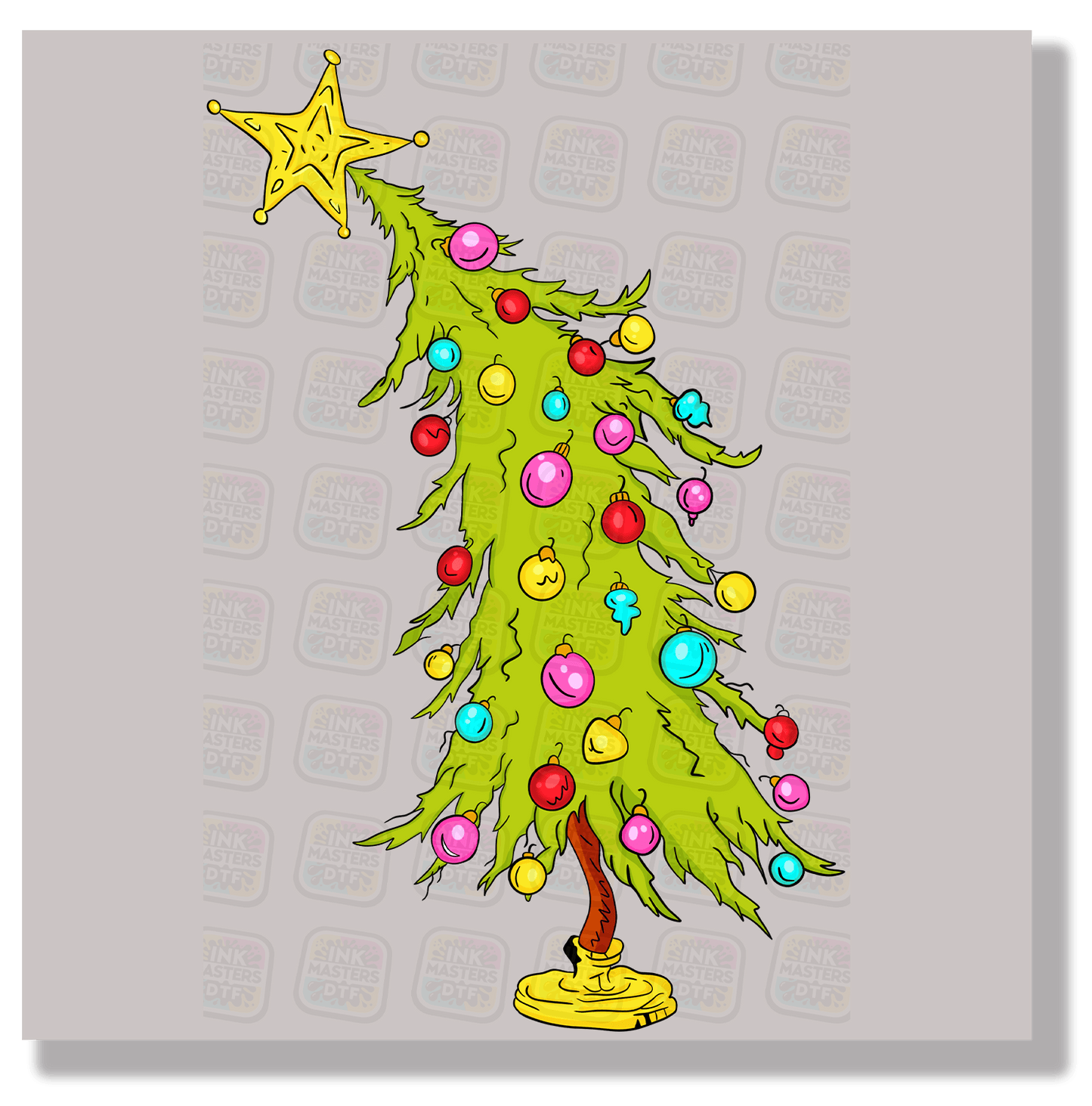 Whimsical Christmas Tree DTF Transfer - Ink Masters DTF