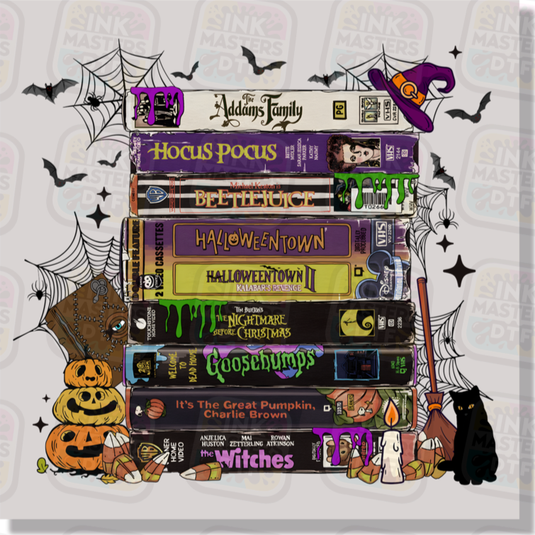 Halloween VHS Movies DTF Transfer