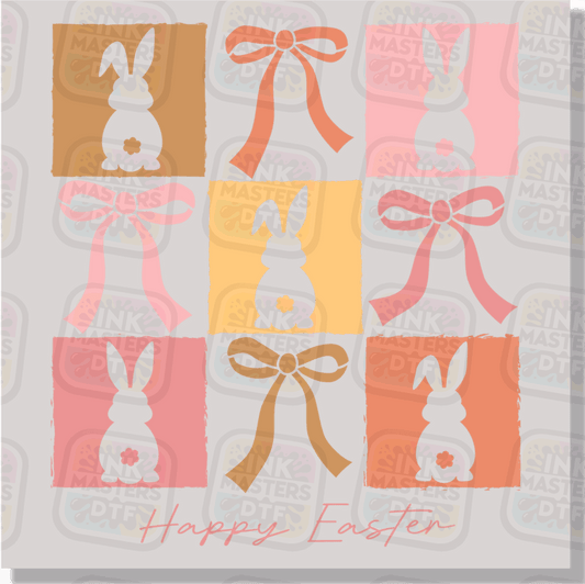 Happy Easter And Bows DTF Transfer - Ink Masters DTF