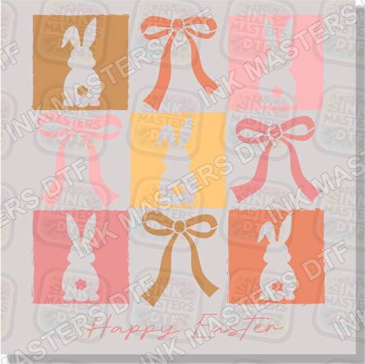 Happy Easter And Bows DTF Transfer - Ink Masters DTF
