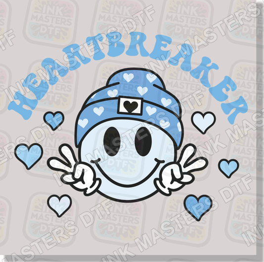 Heartbreaker Blue Smiley DTF Transfer - Ink Masters DTF