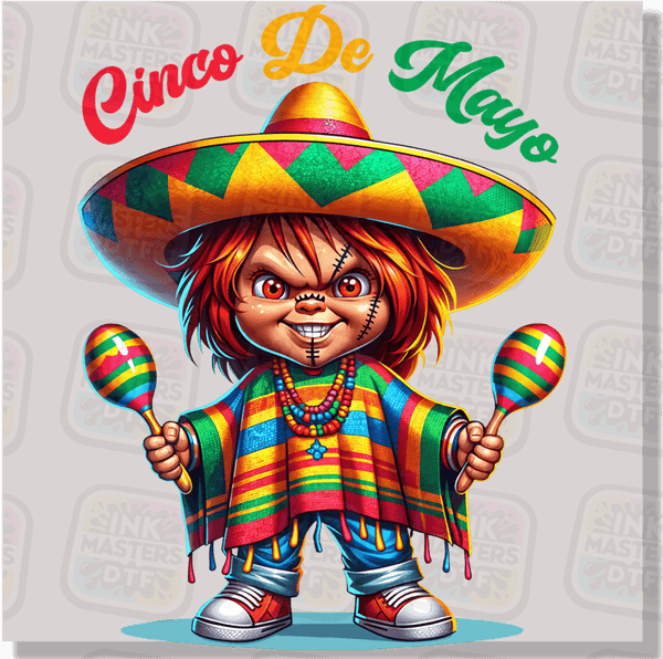 Cinco De Mayo Evil Doll DTF Transfer - Ink Masters DTF