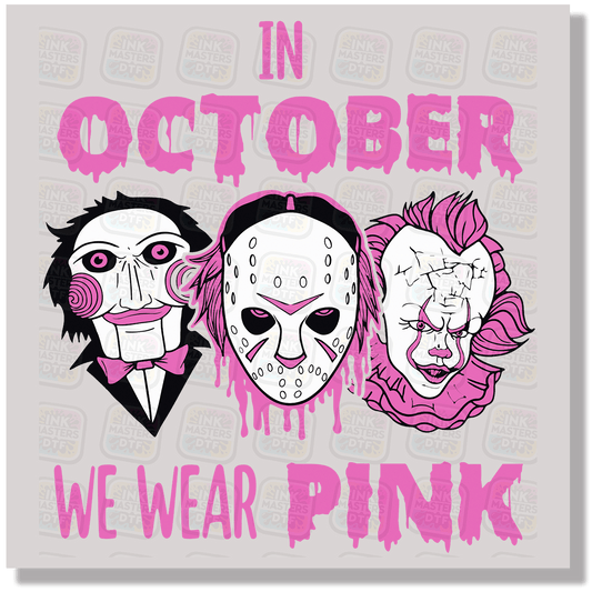 In October We Wear Pink Style 1 DTF Transfer - Ink Masters DTF