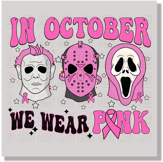 In October We Wear Pink Style 3 DTF Transfer - Ink Masters DTF