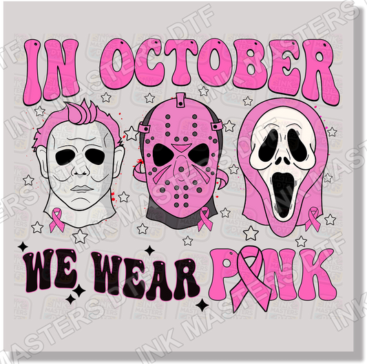 In October We Wear Pink Style 3 DTF Transfer - Ink Masters DTF