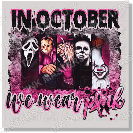 In October We Wear Pink Style 4 DTF Transfer - Ink Masters DTF