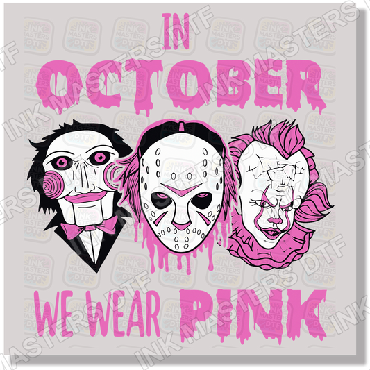 In October We Wear Pink Style 1 DTF Transfer - Ink Masters DTF