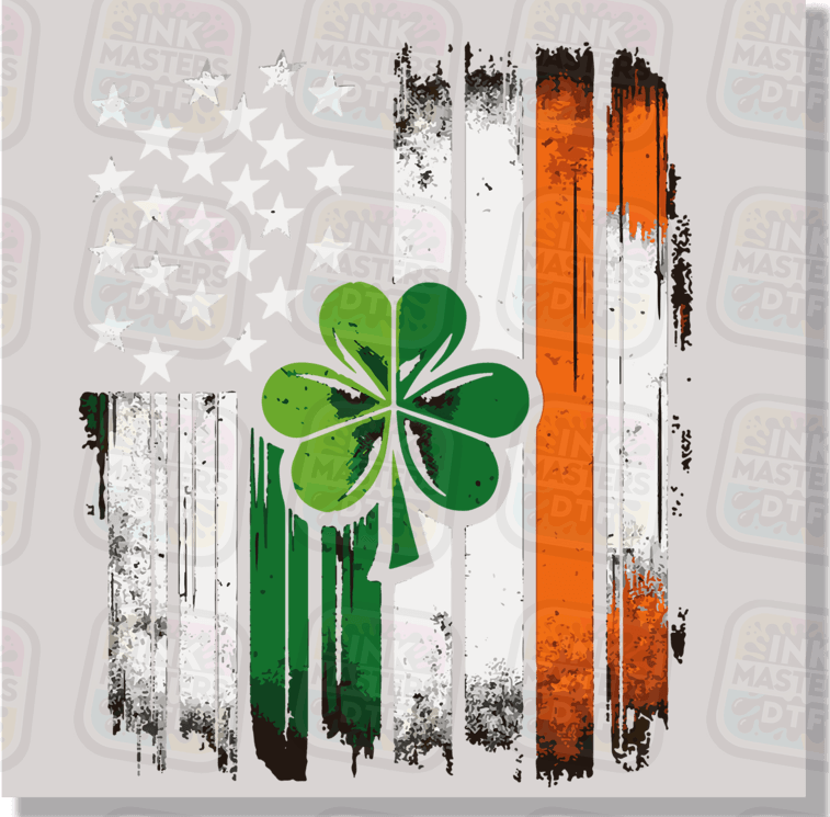 Irish American Flag DTF Transfer