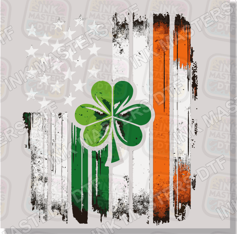 Irish American Flag DTF Transfer - Ink Masters DTF
