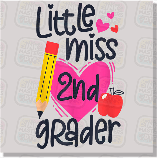 Little Miss 2nd Grader DTF Transfer - Ink Masters DTF