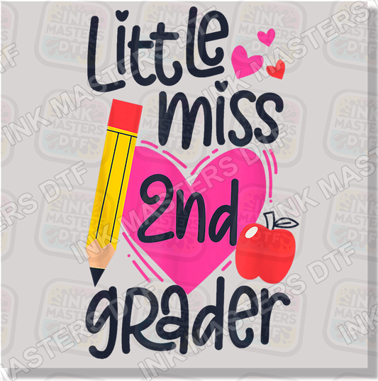 Little Miss 2nd Grader DTF Transfer - Ink Masters DTF