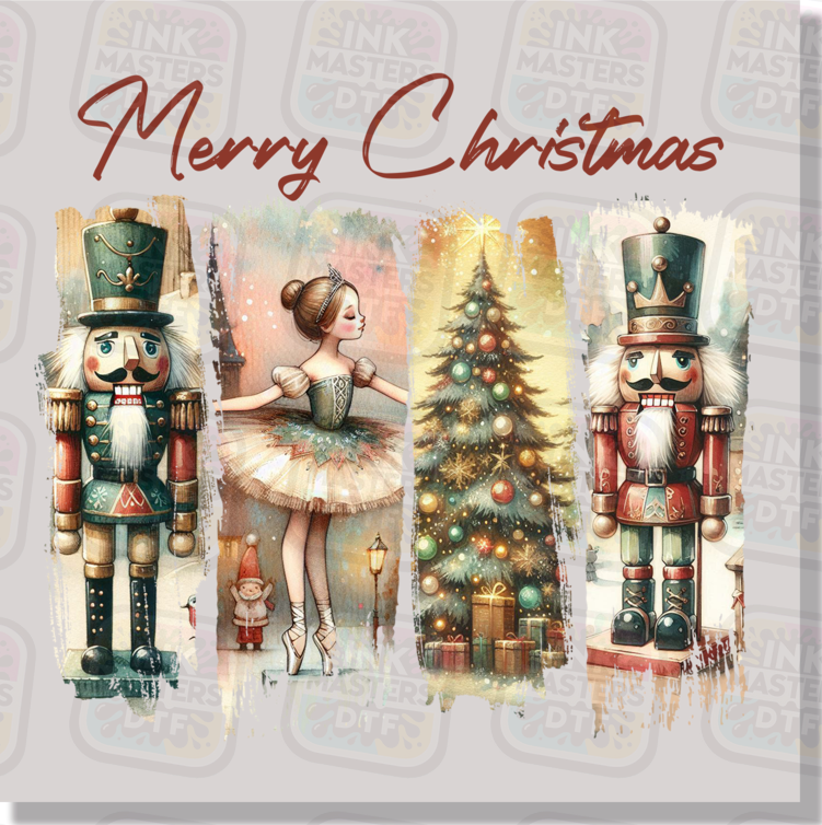 Merry Christmas Vintage Nutcracker DTF Transfer