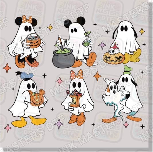 Mouse And Friends Trick Or Treat Ghost DTF Transfer - Ink Masters DTF