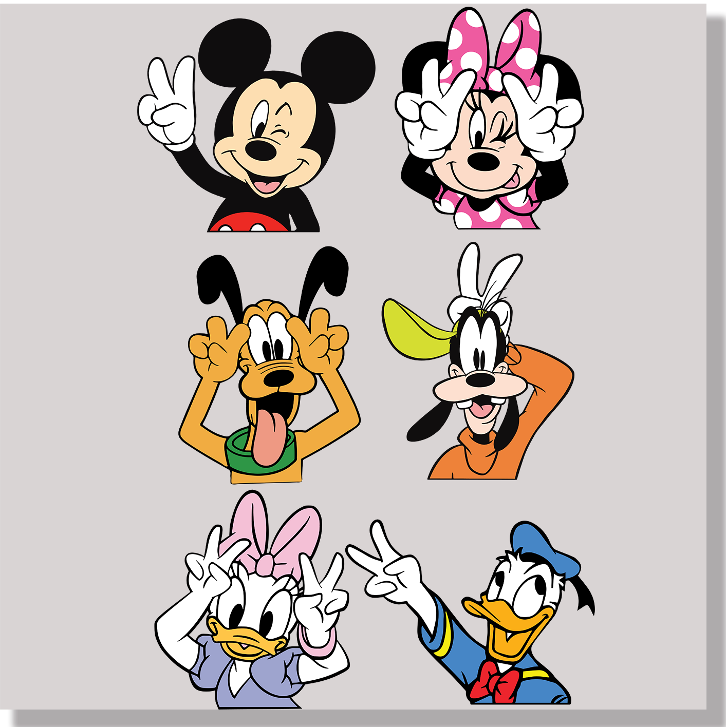 Mickey Mouse And Friends Silly Selfies DTF Transfer