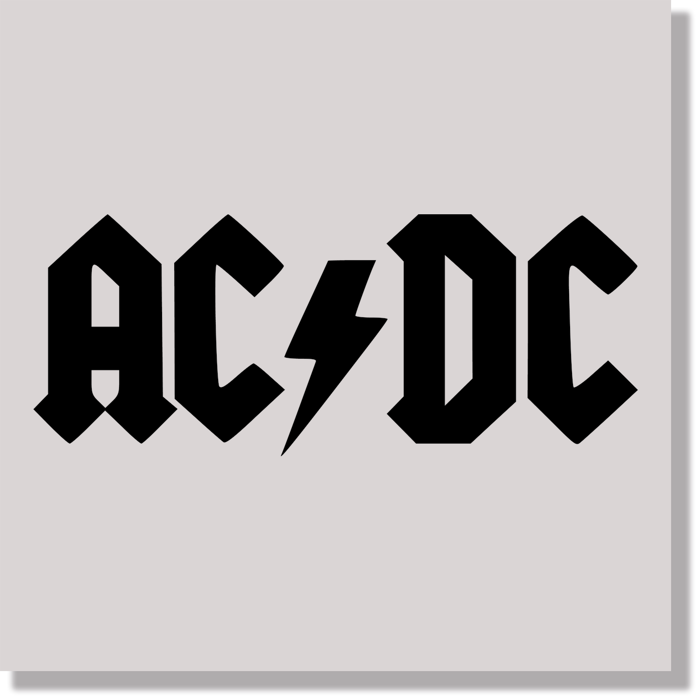 music acdc band logo rock DTF Transfer