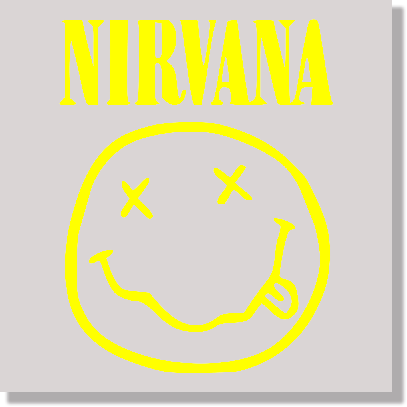 music nirvana smiley face logo 2 DTF Transfer