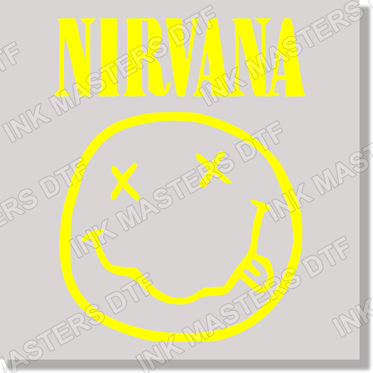 music nirvana smiley face logo 2 DTF Transfer