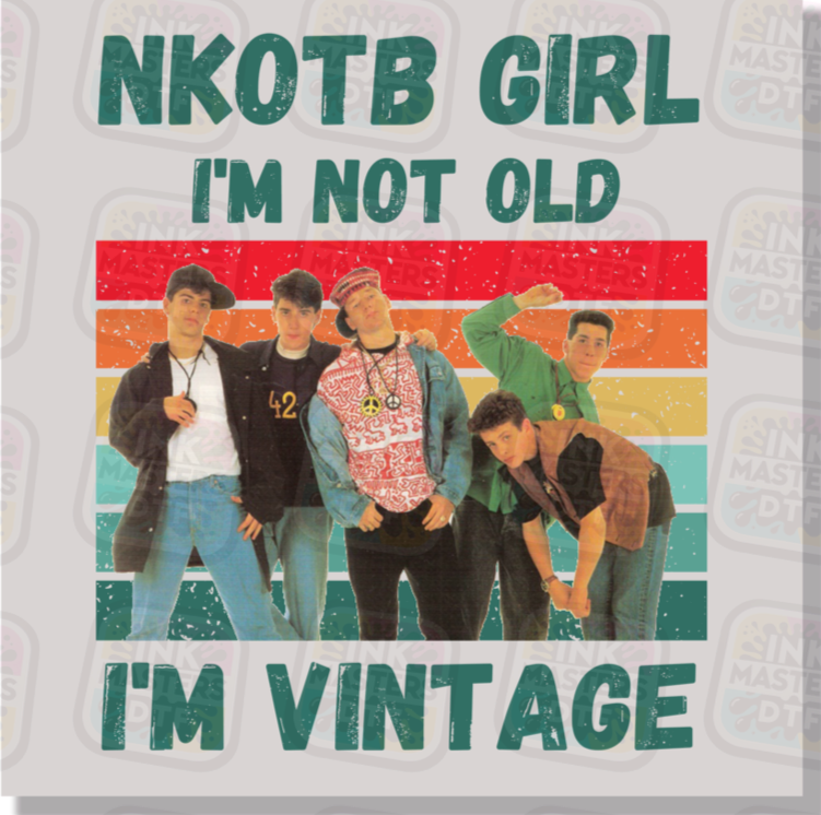 NKOTB Girl Not Old Vintage DTF Transfer